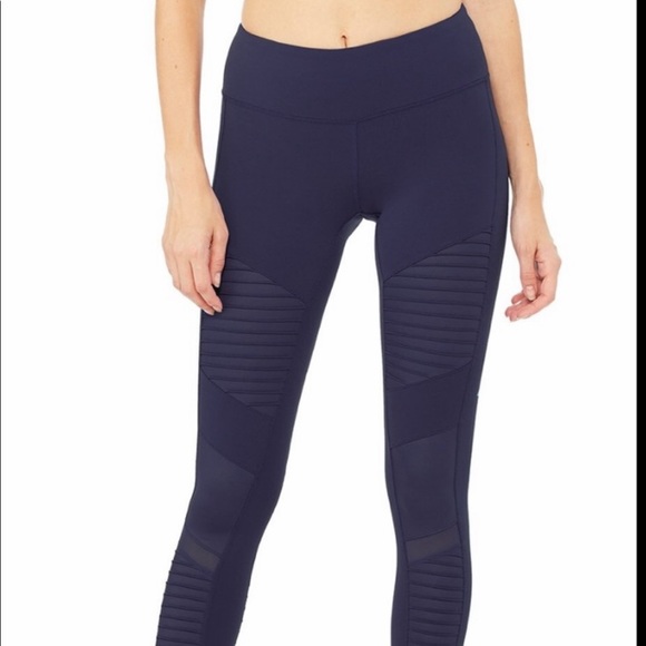 ALO Yoga Pants - Navy alo motto leggings